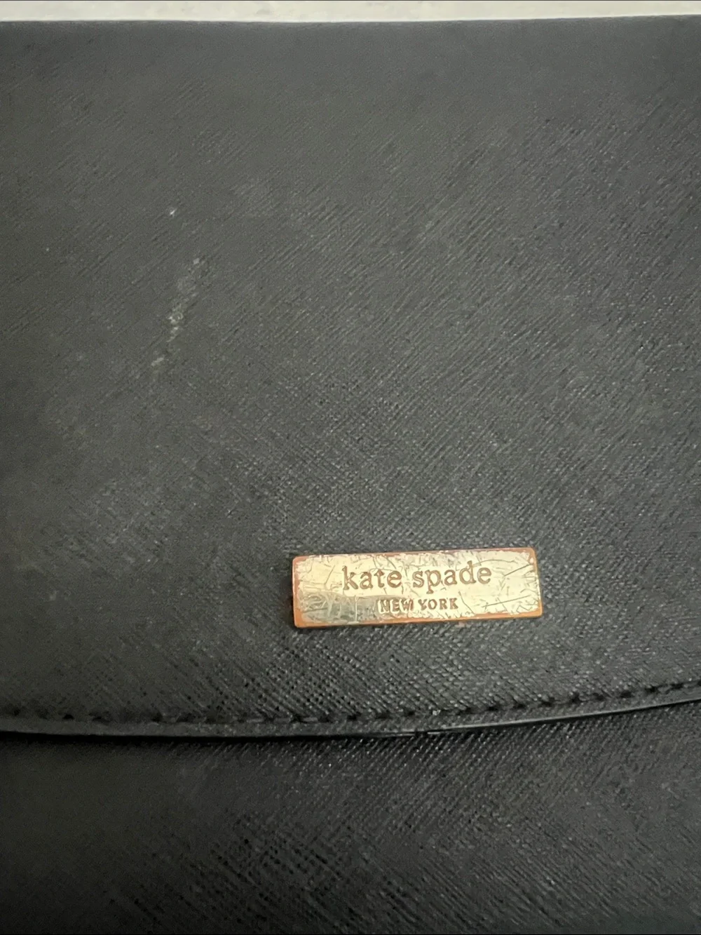 kate spade Black Crossbody with Gold Hardware